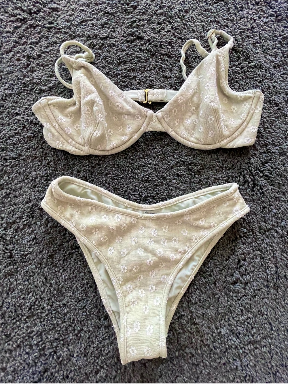 Montce Jade Floral Textured Underwire Bikini Set